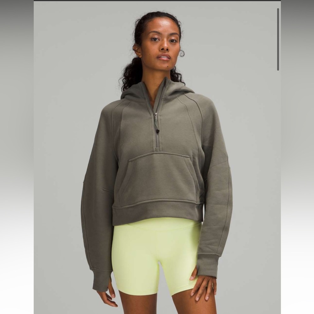 Lululemon Scuba Oversized 1/2 Zip Hoodie
Grey Sage NWT XS/S